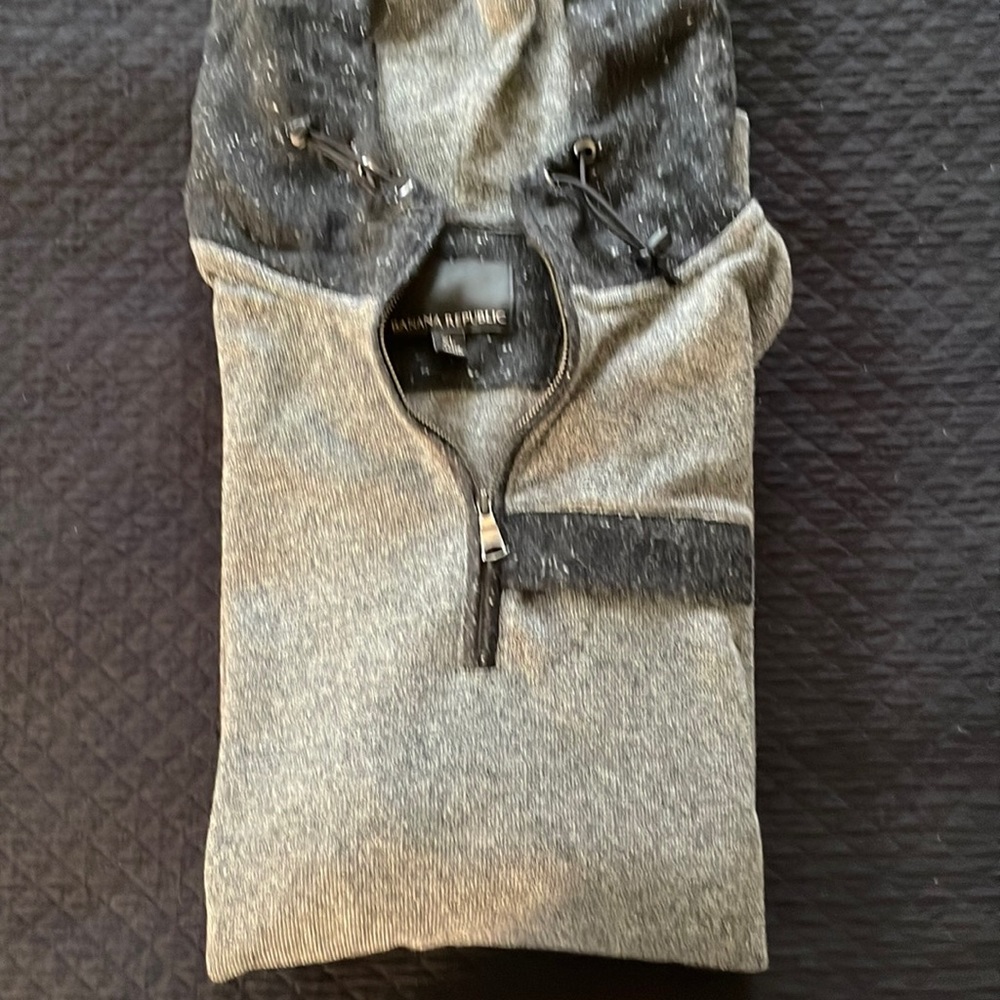Banana Republic pullover with hood.